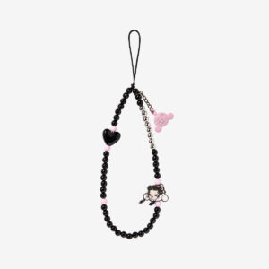 SKULLPANDA CHEERS TO MYSELF Series Phone Charm - Black Silver