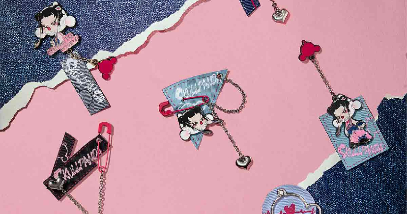 SKULLPANDA CHEERS TO MYSELF Series Badge Pendant