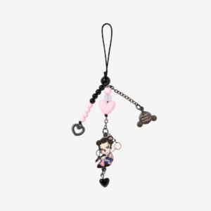 SKULLPANDA CHEERS TO MYSELF Series Phone Charm - Peach Heart