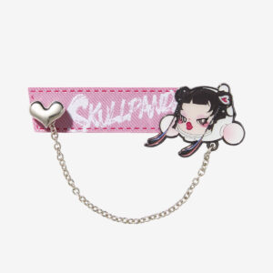 SKULLPANDA CHEERS TO MYSELF Series Badge Pendant - Retro Pink